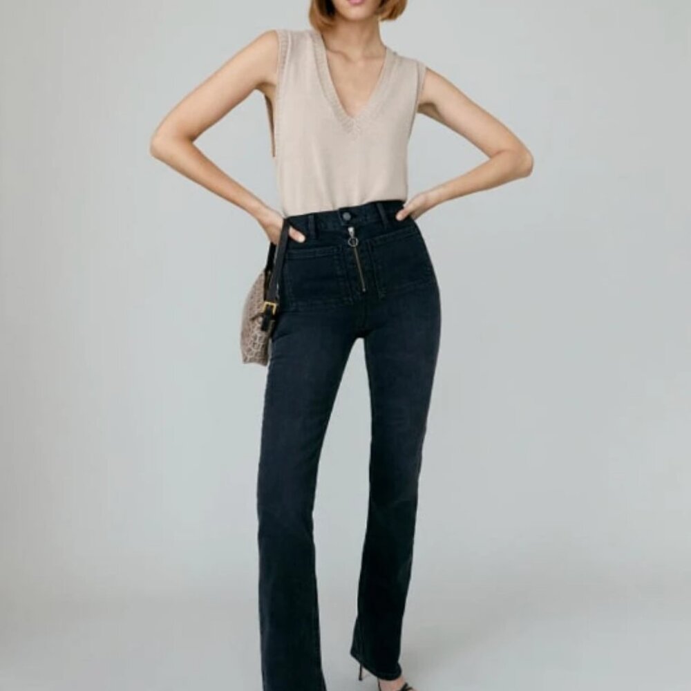 Reformation Peyton High Rise Bootcut Jean - Aegean Wash (NWOT)